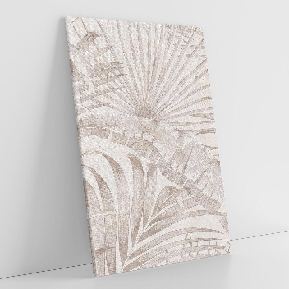 Obraz na płótnie 50x70 - Odsłonięte liściowe wspomnienia - monochromatyczne, kolory sepii