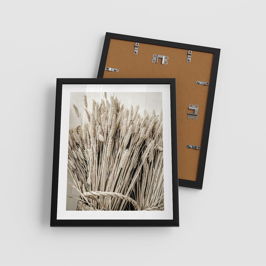 Plakat w ramie 40x50 - Letni Plon - zboże, kłosy zboża - rama czarna