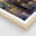 Plakat w ramie 50x70 - Wieżowce Nowego Jorku - Manhattan, wieżowce - rama drewno