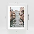 Plakat w ramie 30x40 - Wenecja na Twojej Ścianie - wenecja, kanały - rama biała