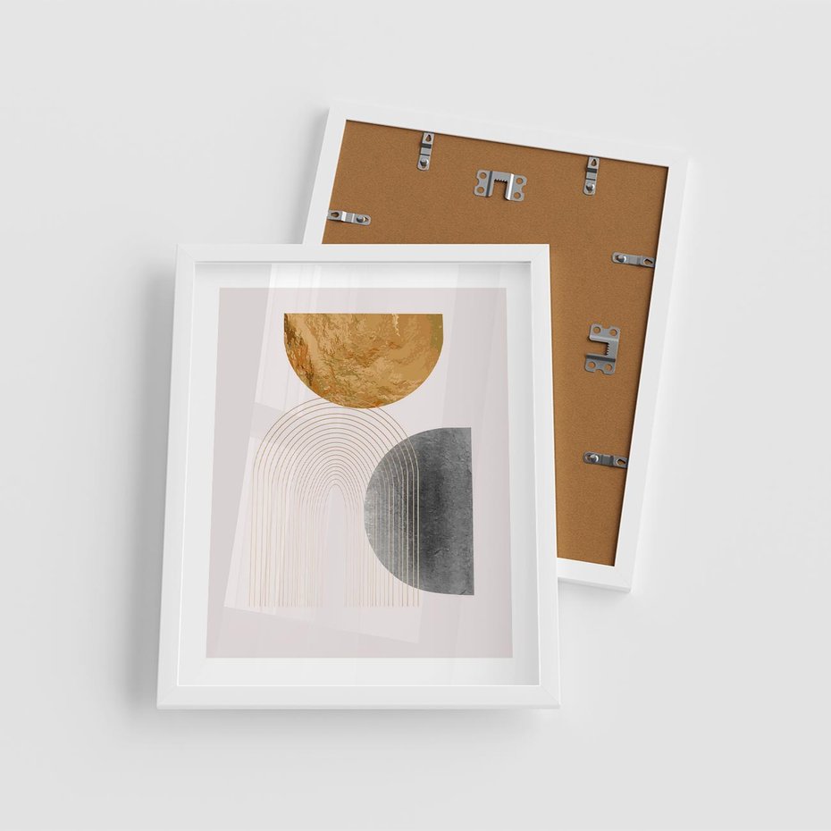 Plakat w ramie 40x50 - Nowoczesna Sztuka Geometrii - nowoczesna sztuka, modern - rama biała