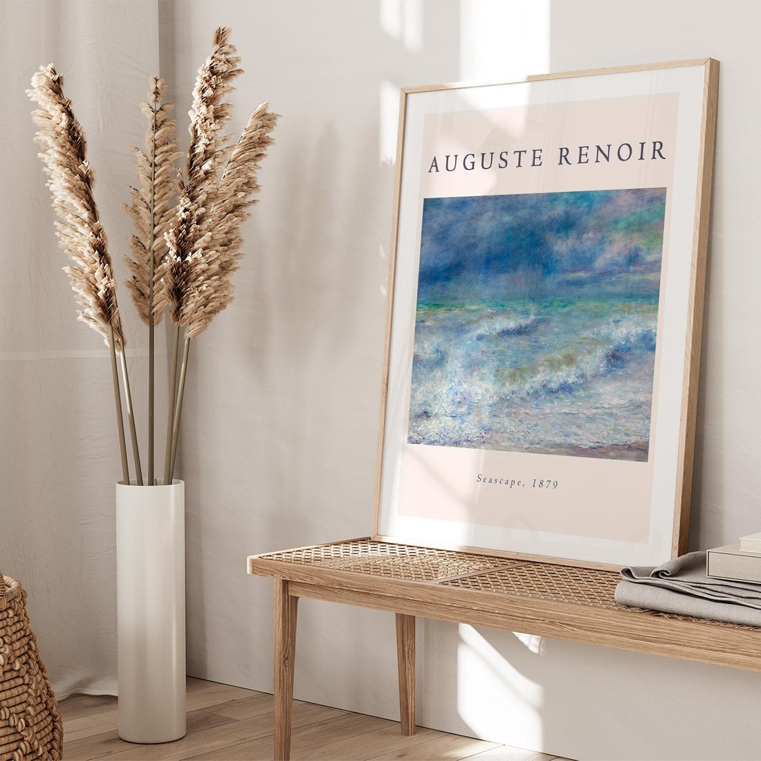 Plakat w ramie 30x40 - Auguste Renoir: Plakat z Pięknem Morza - auguste renoir, reprodukcja - rama drewno