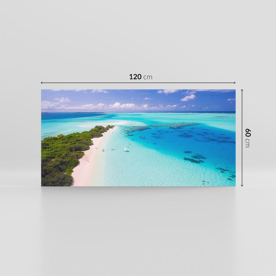 Obraz na płótnie 120x60 - Tropikalna wyspa nad oceanem - tropikalna, wyspa