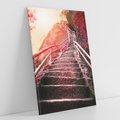 Obraz na płótnie 80x120 - Schody prowadzące do nieznanych ścieżek - schody, ścieżka