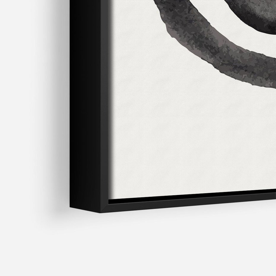 Obraz w ramie 50x70 - Bezgraniczne Widoki - abstrakcyjne plamy okręgi, akwarelowe - rama czarna