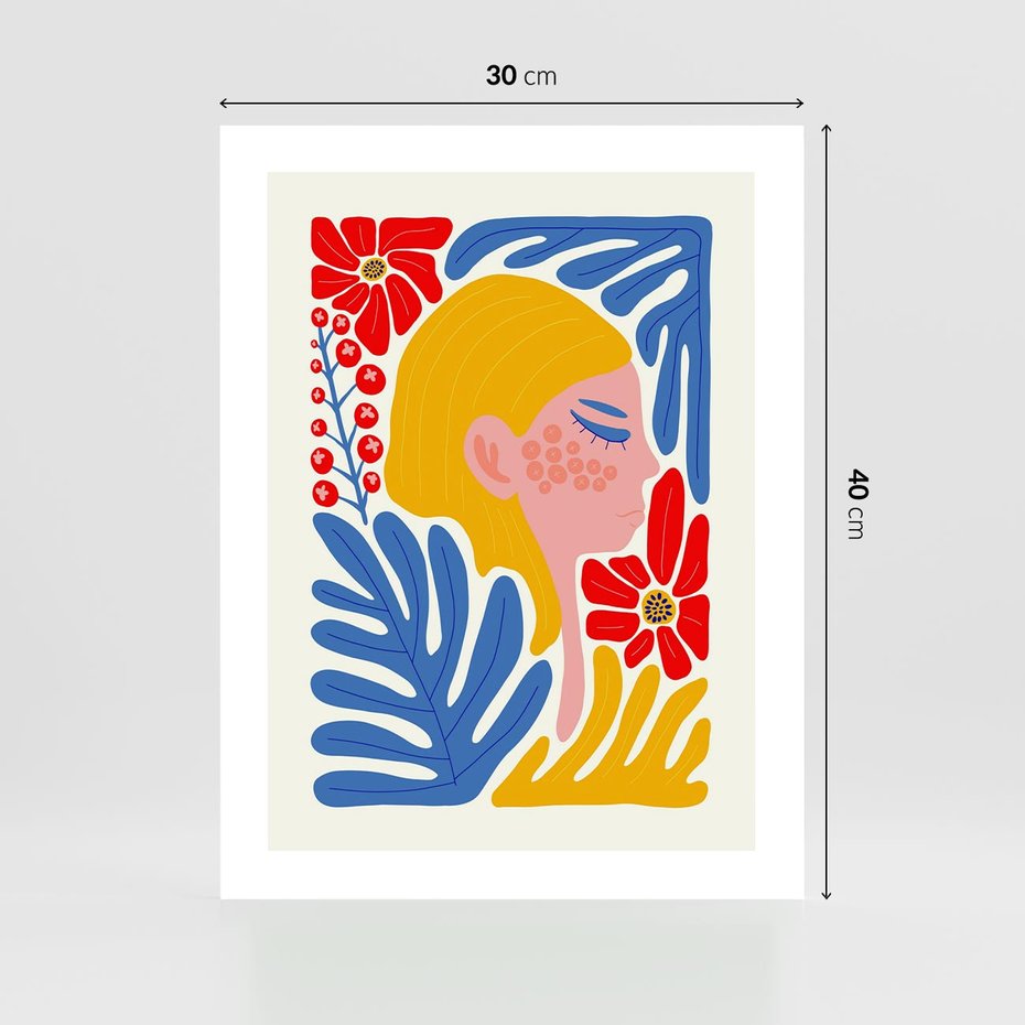 Plakat bez ramy 30x40 - Kolorowe Rytmy - kobieca sztuka, abstrakcja