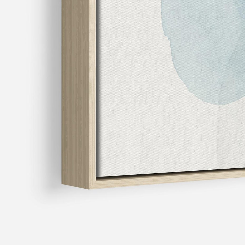 Obraz w ramie 80x80 - Akwarelowa Symfonia Natury - abstrakcyjne delikatne plamy, akwarelowe - rama drewno