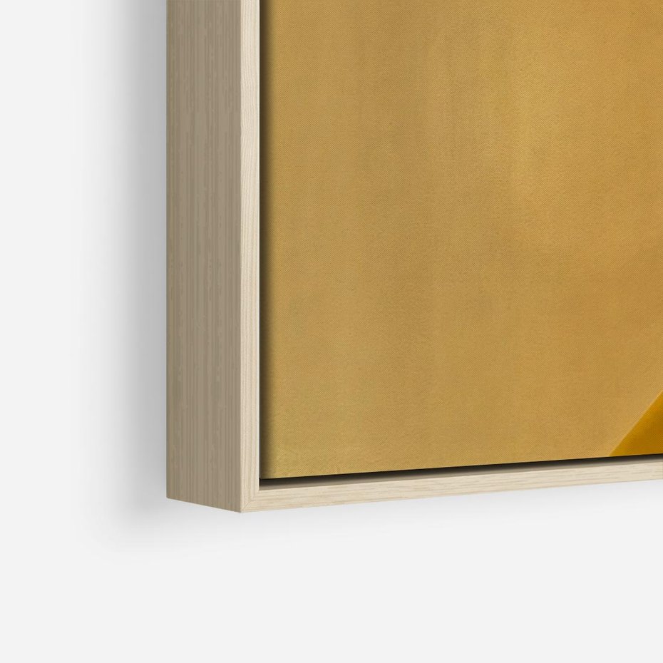 Obraz w ramie 120x80 - Harmonia migoczących ognisk - intensywne ciepłe kolory, słoneczny żółty - rama drewno