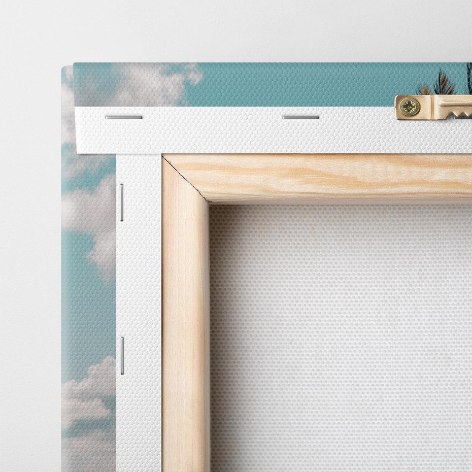 Obraz na płótnie 80x120 - Rajskie Wakacje - plaża, palmy