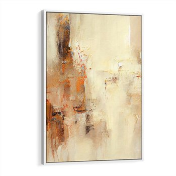 Obraz w ramie 50x70 - Odbicie utraconych barw - abstrakcja, tekstury farb - rama biała