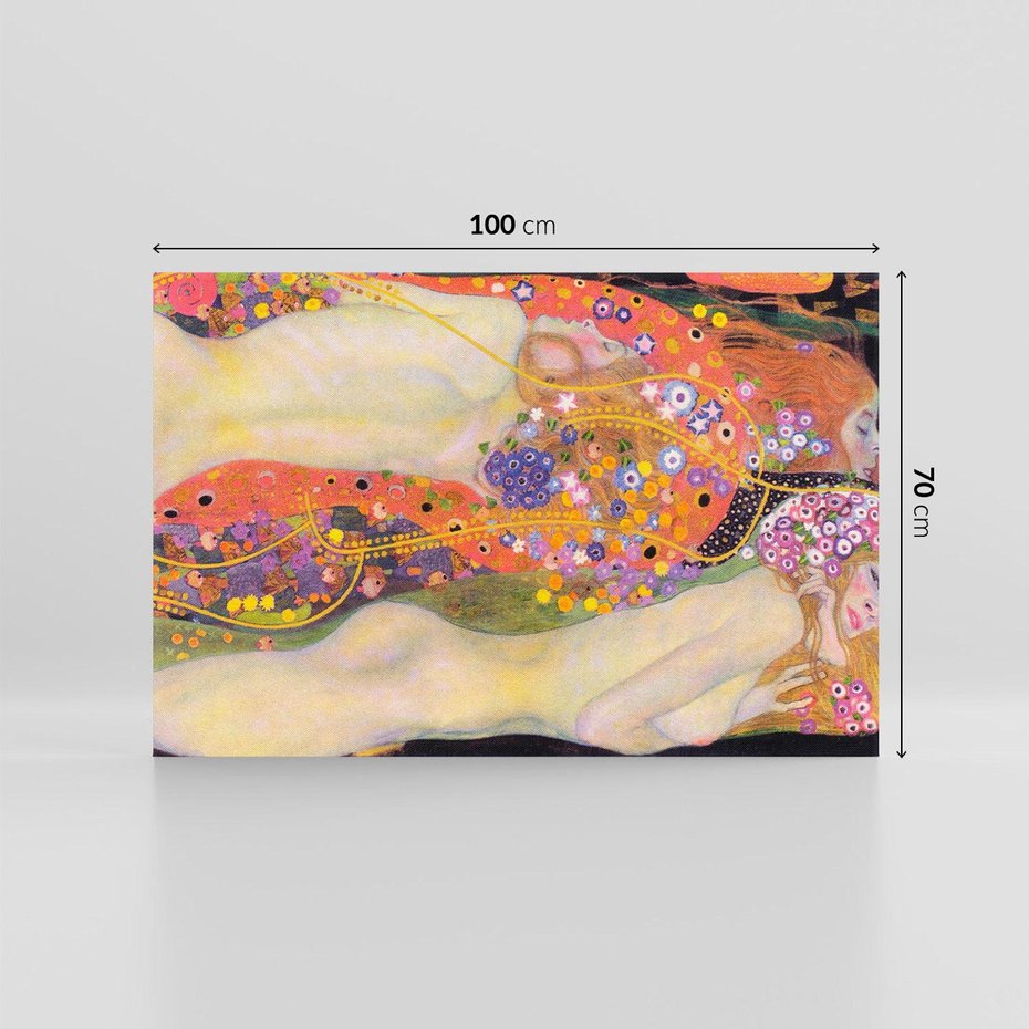Obraz na płótnie 100x70 - "Water Serpents II" (1907) Gustav Klimt - Reprodukcja - reprodukcja, obraz na płótnie