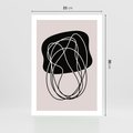 Plakat bez ramy 21x30 - Abstrakcyjne Harmonie - abstrakcyjne szkicowane linie, minimalizm