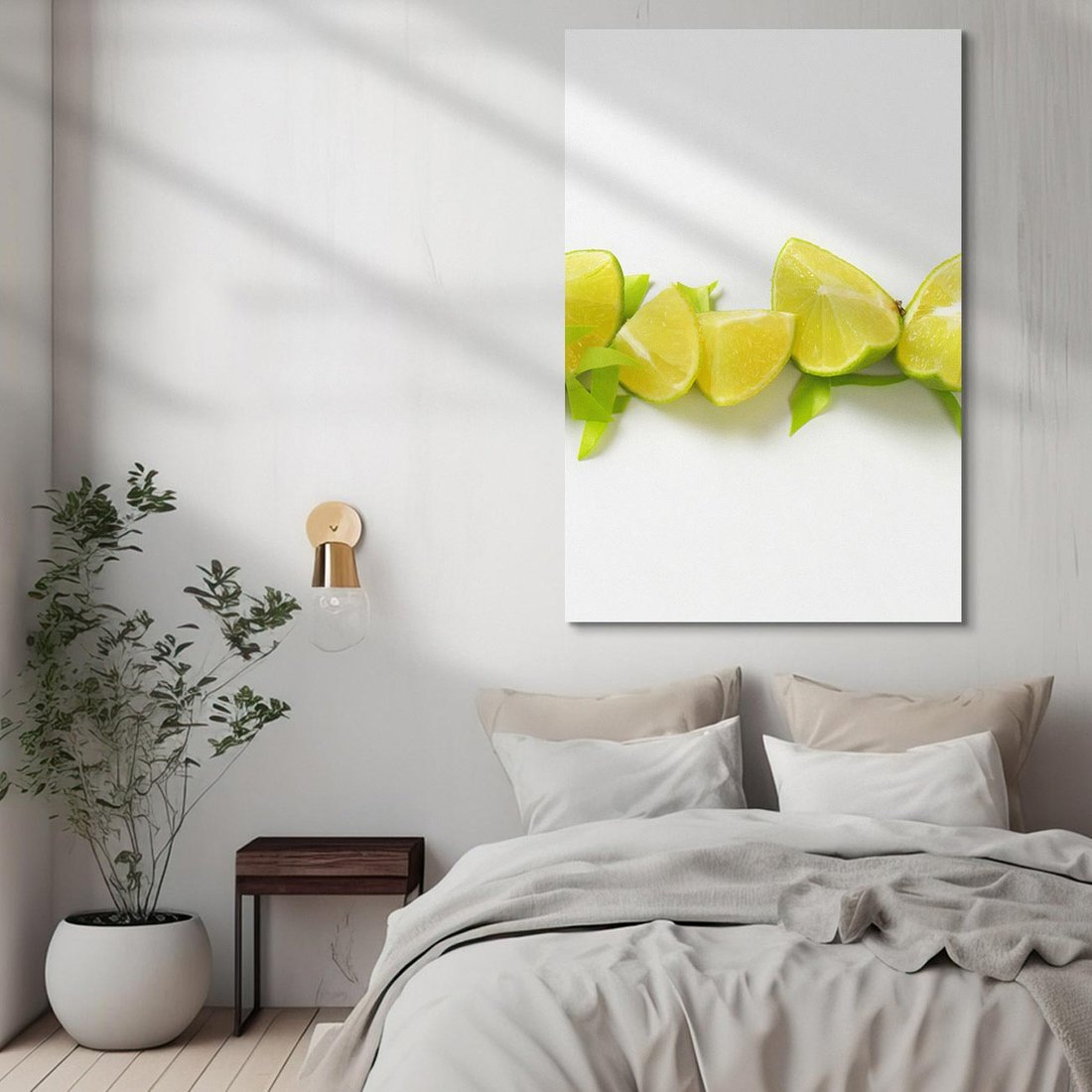 Obraz na płótnie 80x120 - owocowa eksplozja - limonki, owoce