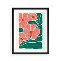 Plakat w ramie 40x50 - Energiczne Opowieści - kwiaty, sztuka nowoczesna - rama czarna