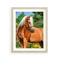 Plakat w ramie 40x50 - Elegancki wierzchowiec - koń, portret - rama drewno