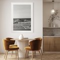 Plakat w ramie 50x70 - Słuchaj Śpiewu Fal - morze, fale - rama biała