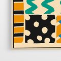 Obraz w ramie 50x70 - Etno Boho - etno ornamenty, boho klimat - rama drewno