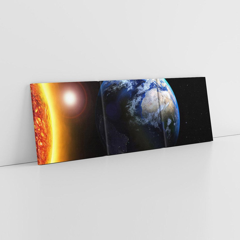 Obraz na płótnie 120x40 - Piękno Ziemi - kosmos, ziemia