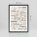 Plakat w ramie 50x70 - Kawa w Stylu Coffee - kawa, coffee - rama czarna