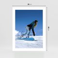 Plakat bez ramy 30x40 - Snowboard na zimowych zboczach - snowboard, zima
