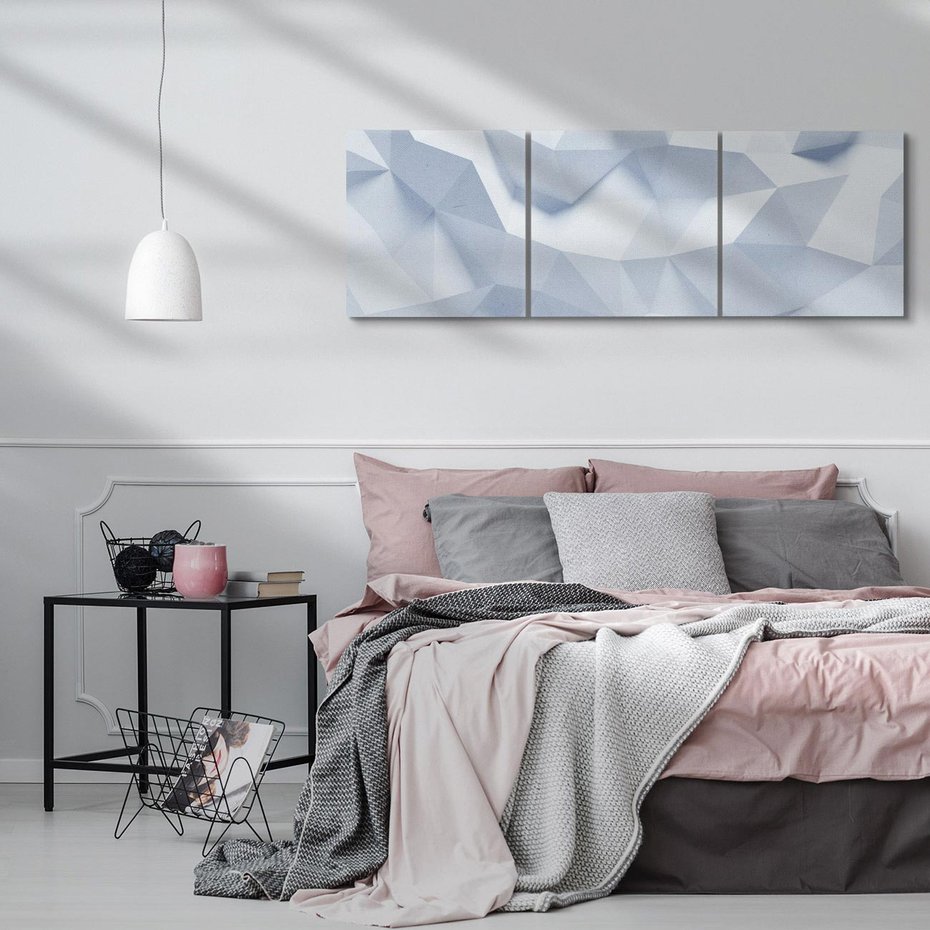 Obraz na płótnie 90x30 - Trójwymiarowa geometria - geometria, 3d