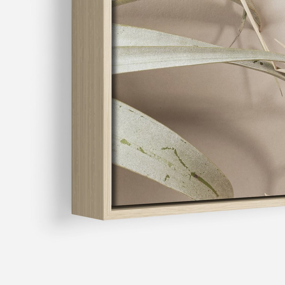 Obraz w ramie 80x120 - Boho urok suchych liści - suche, liście - rama drewno