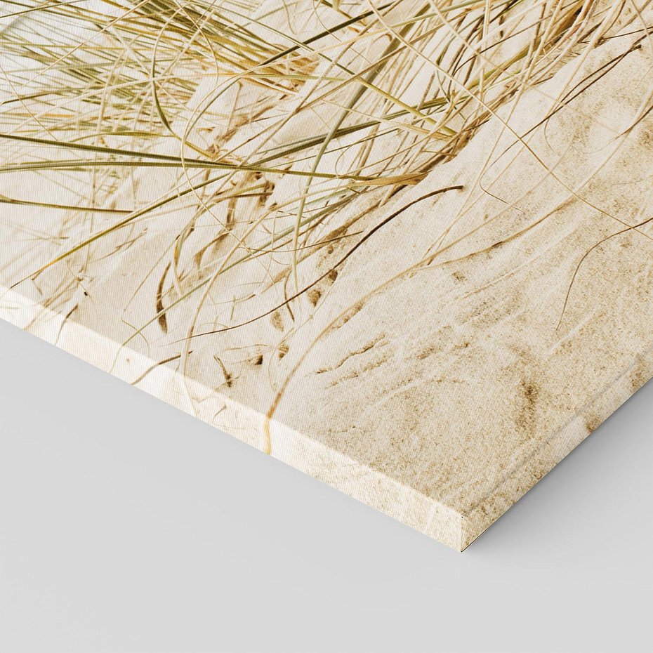 Obraz na płótnie 70x100 - Oaza nad morzem: plaża i roślinność - plaża, morze