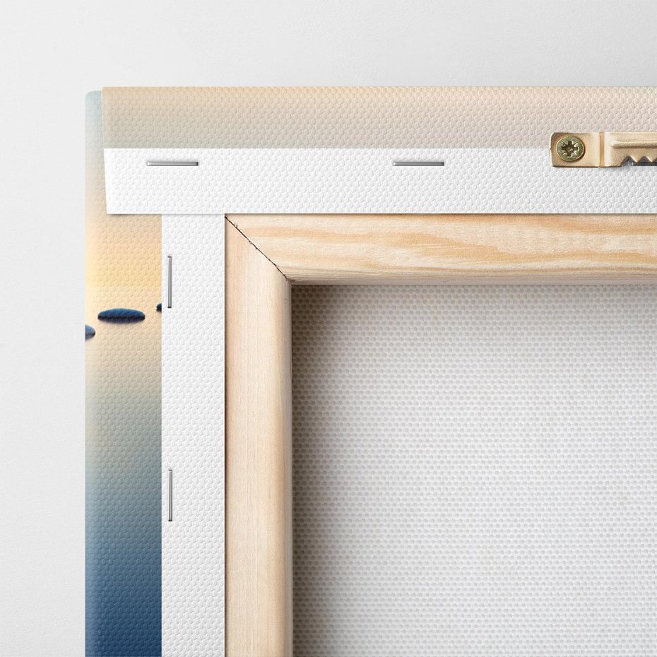 Obraz na płótnie 120x80 - Spokój kamieni w SPA - kamienie, woda