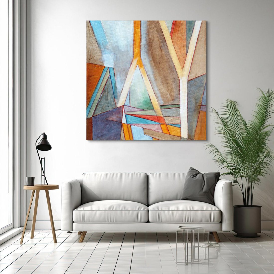 Obraz na płótnie 70x70 - Geometria abstrakcji - abstrakcja, geometria