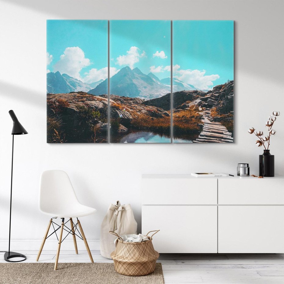 Obraz na płótnie 120x80 - Inspirujący Pejzaż - ścieżka, górska