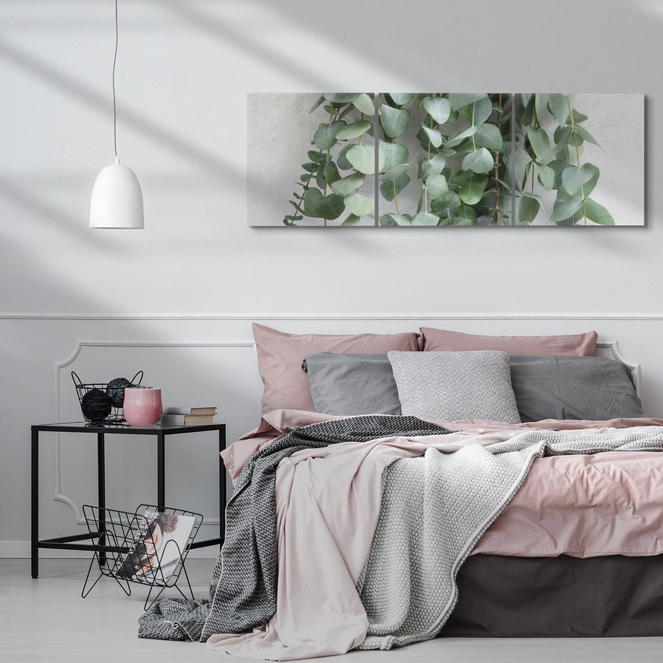 Obraz na płótnie 90x30 - Uwodzicielska zieleń eukaliptusa - eukaliptus, zielone