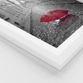 Plakat w ramie 40x50 - Kolorowy parasol w Paryżu - Paryż, parasol - rama biała