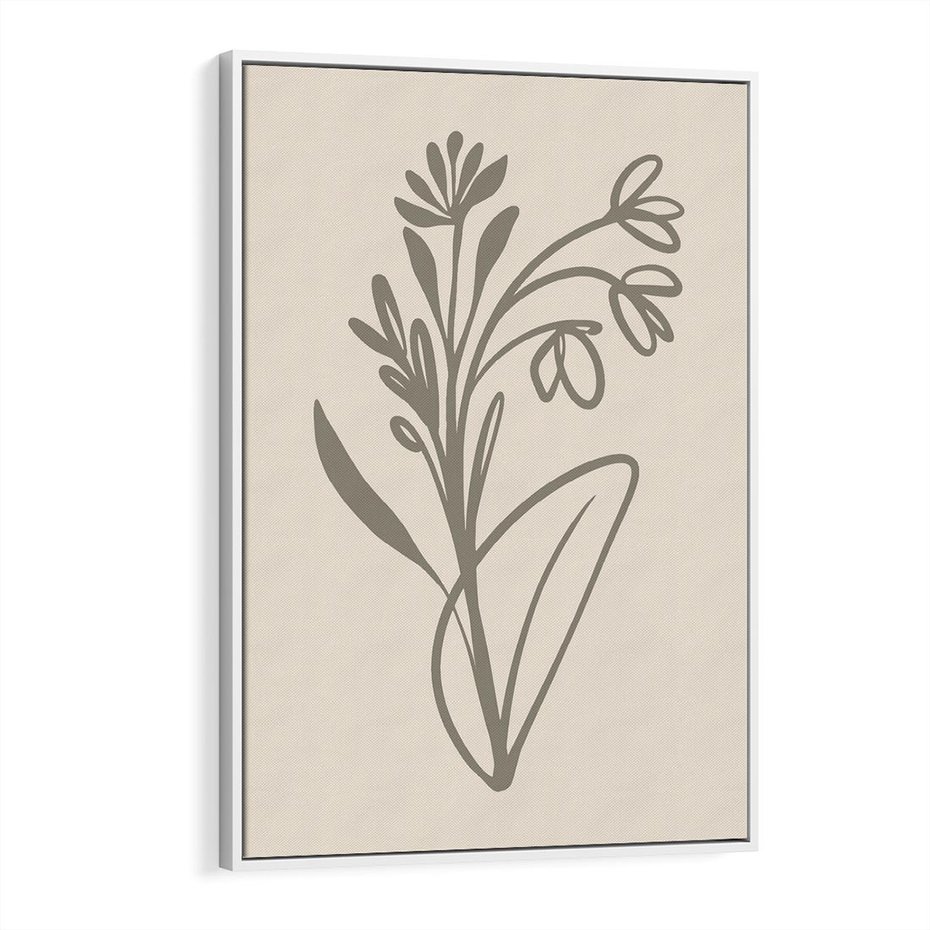 Obraz w ramie 70x100 - Kwiatowe Spektrum - nowoczesny plakat, subtelna sztuka - rama biała