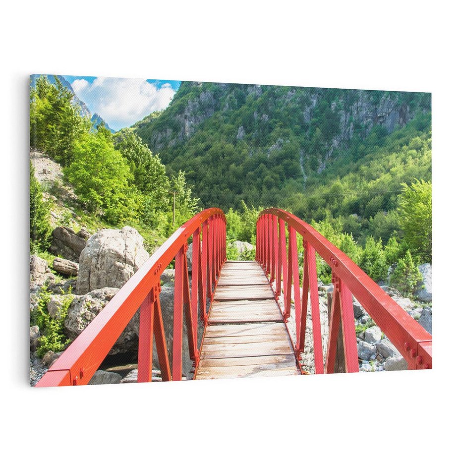 Obraz na płótnie 100x70 - Most do przygody - góry, most