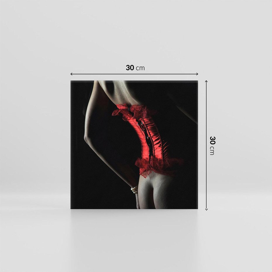 Obraz na płótnie 30x30 - Piękno i Siła - akt, kobieta