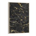Obraz w ramie 70x100 - Egzotyczny Blask - marmur, złoto - rama drewno