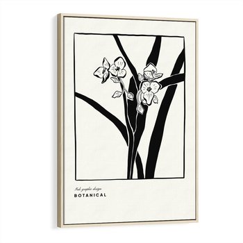 Obraz w ramie 80x120 - Symfonia kwiatowej ekspresji - kwiat, grafika - rama drewno