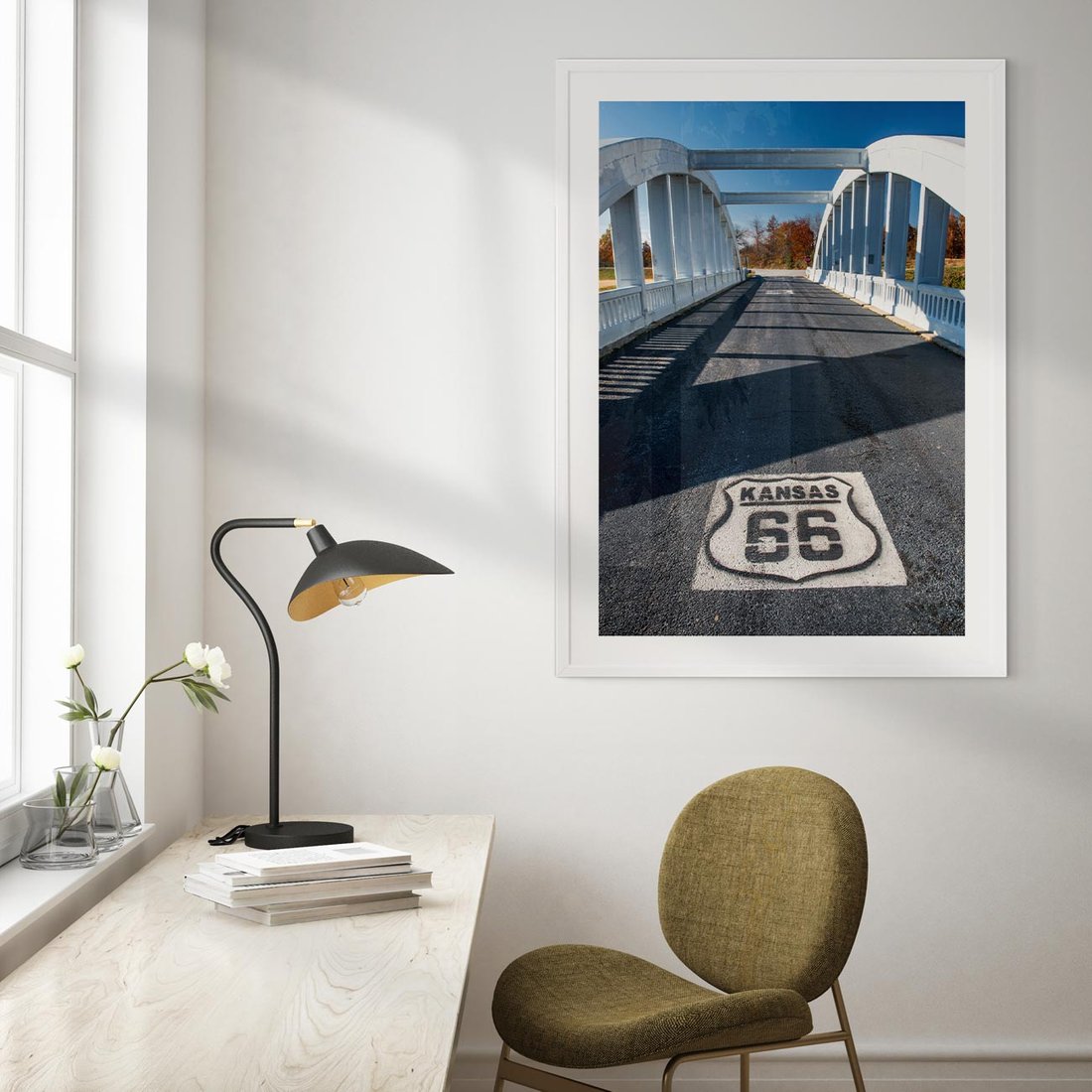 Plakat bez ramy 40x50 - Kansas i Route 66 - Kansas, route 66