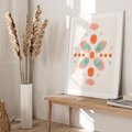 Plakat bez ramy 50x70 - Symfonia Natury - abstrakcyjne plamy w odcieniach pomarańczowym, kropki plamki