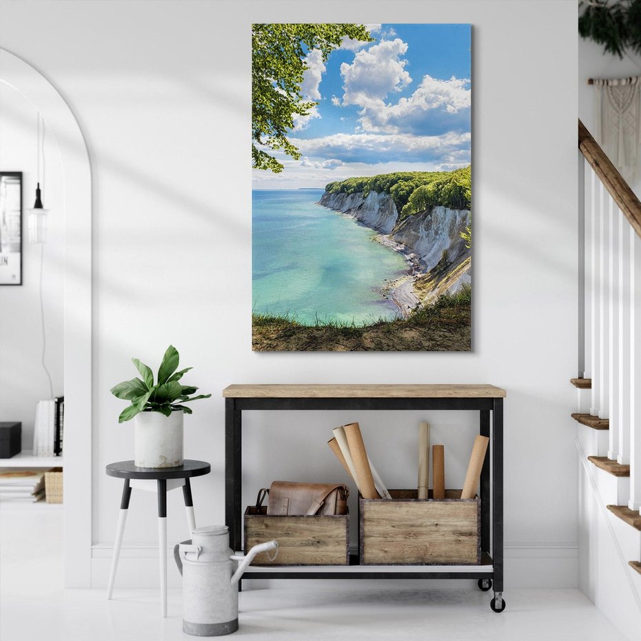 Obraz na płótnie 80x120 - Morze: siła skał na brzegu" - morze, skały