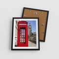 Plakat w ramie 40x50 - Ikoniczna budka telefoniczna w Londynie - budka, telefoniczna - rama czarna