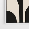 Obraz w ramie 50x50 - Abstrakcyjne Linie - boho plakat, rycina - rama biała