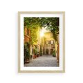 Plakat w ramie 30x40 - Malownicza Wędrówka - uliczka, perspektywa - rama drewno