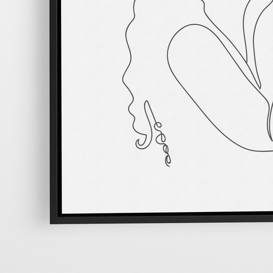 Obraz w ramie 50x50 - Wewnętrzne Emocje - para zakochanych, kobieta i mężczyzna - rama czarna