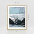 Plakat w ramie 40x50 - Magia Zimy w Górach - góry, śnieg - rama drewno