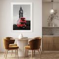 Plakat bez ramy 30x40 - Autobusy w tętniącym życiem Londynie - Londyn, autobus