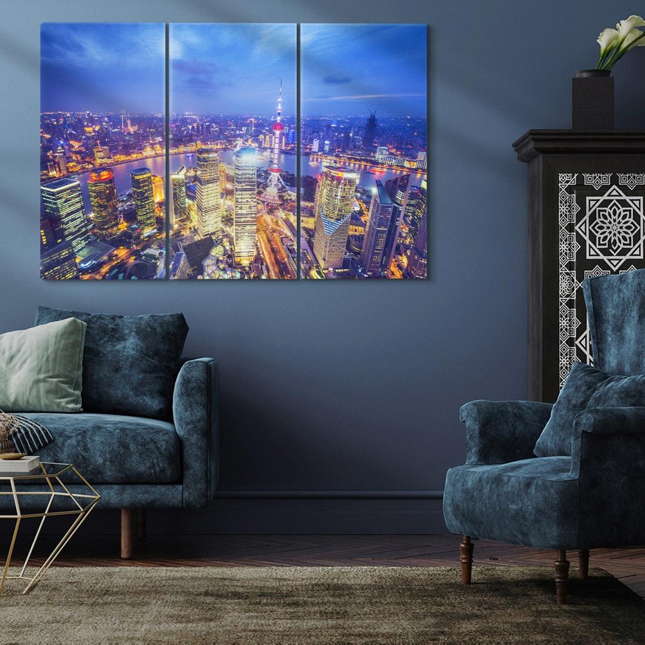 Obraz na płótnie 120x80 - Shanghai: Mocnowieżowce Azji - Shanghai, Chiny