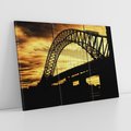 Obraz na płótnie 120x80 - Most przy zachodzie słońca - most, zachód