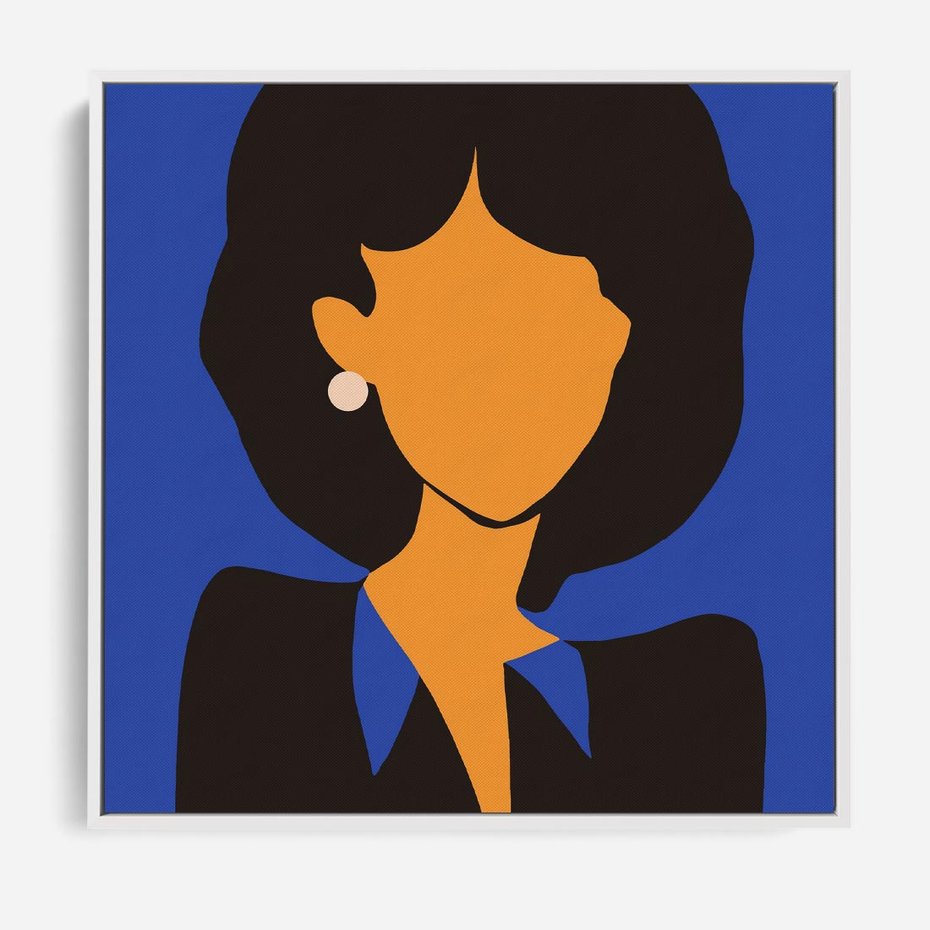 Obraz w ramie 50x50 - Modernistyczne Wibracje - sztuka nowoczesna, plakat - rama biała