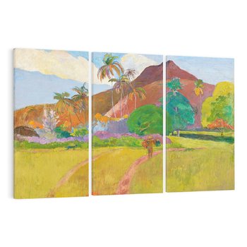 Obraz na płótnie 120x80 - Krajobraz Tahiti 1891, Paul Gauguin - Reprodukcja - reprodukcja, obraz na płótnie